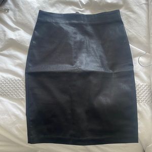 All Saints coated black pencil skirt